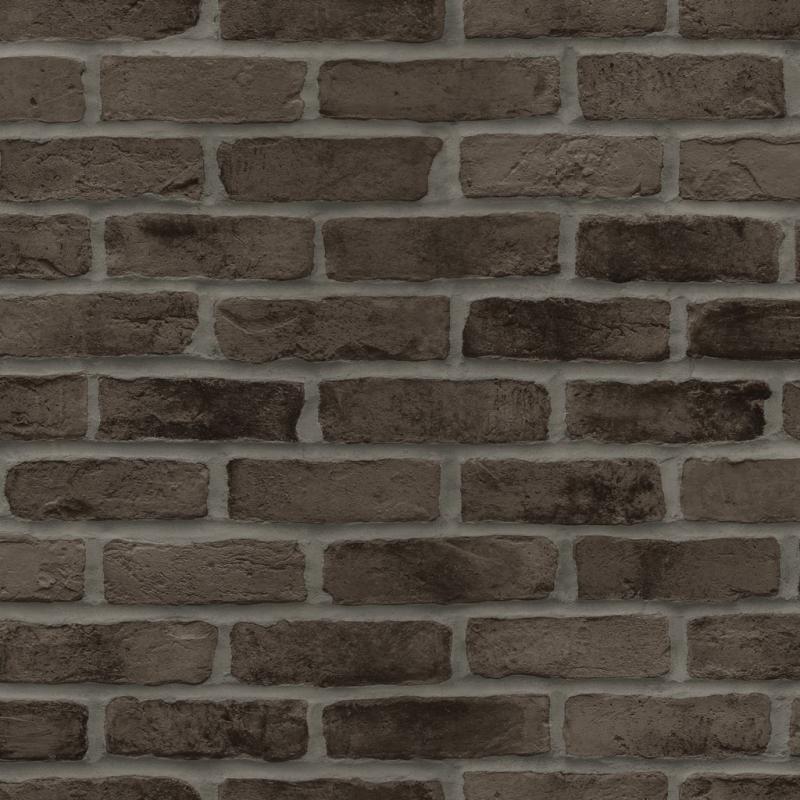 Papel tapiz pared de ladrillos marrón oscuro