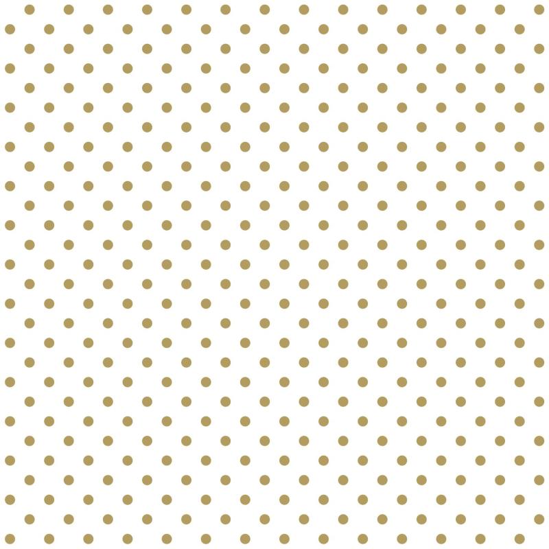 Papel tapiz puntos lunares blanco y oro brillante claro