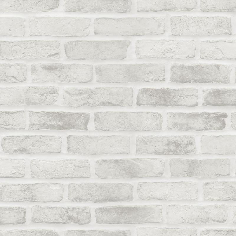 Papel tapiz Papel tapiz pared de ladrillos gris - Decora Pro