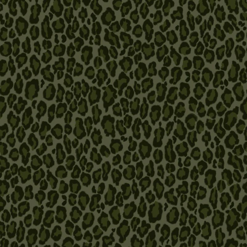 Papel tapiz piel de leopardo verde oscuro
