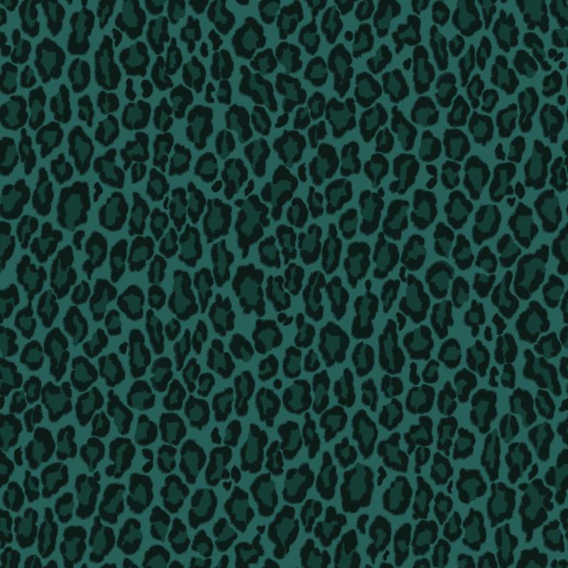Papel tapiz piel de leopardo verde esmeralda