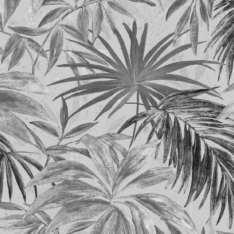 Papel tapiz Papel Tapiz Beige Tropical Gris - Decora Pro