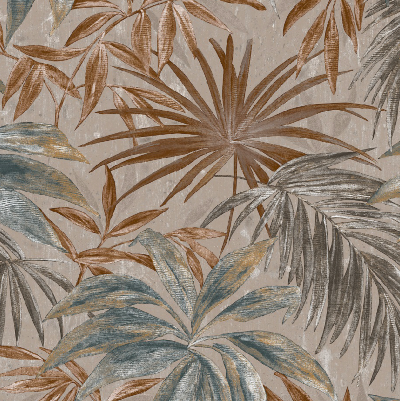 Papel tapiz Papel Tapiz Beige Tropical Moka - Decora Pro