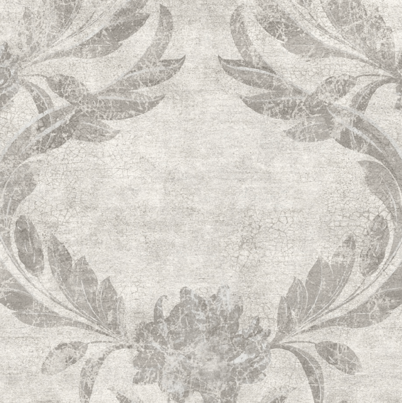Papel tapiz Papel Tapiz Classic Flower Crown Gris - Decora Pro