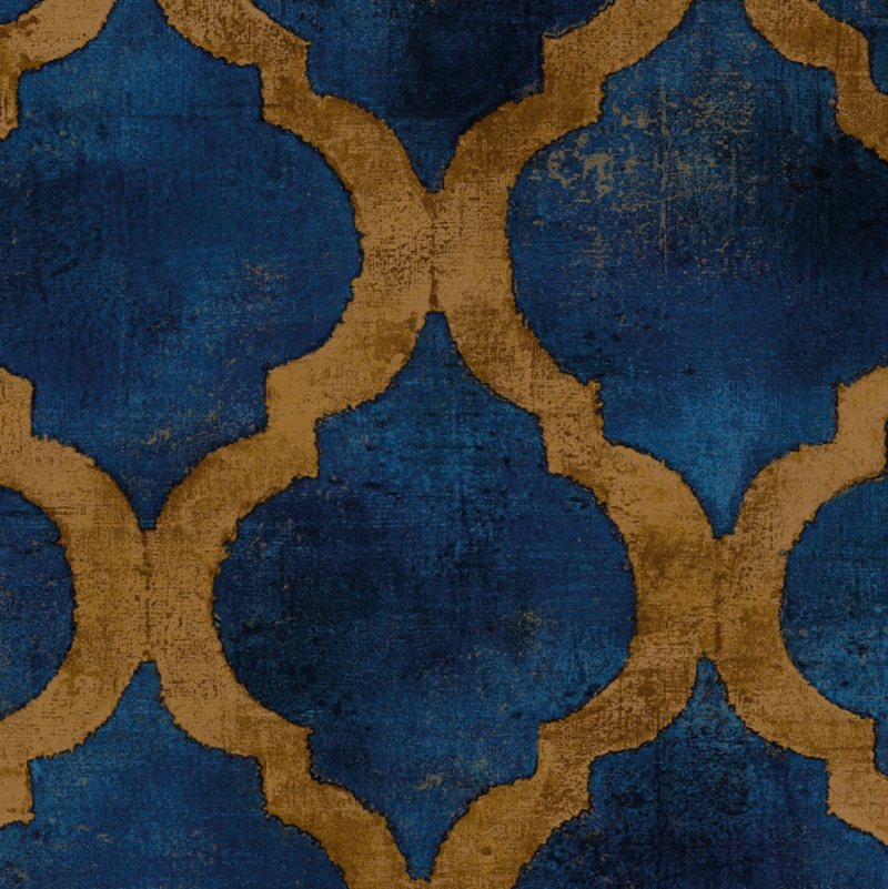 Papel tapiz Papel Tapiz Rhomb Azul - Decora Pro