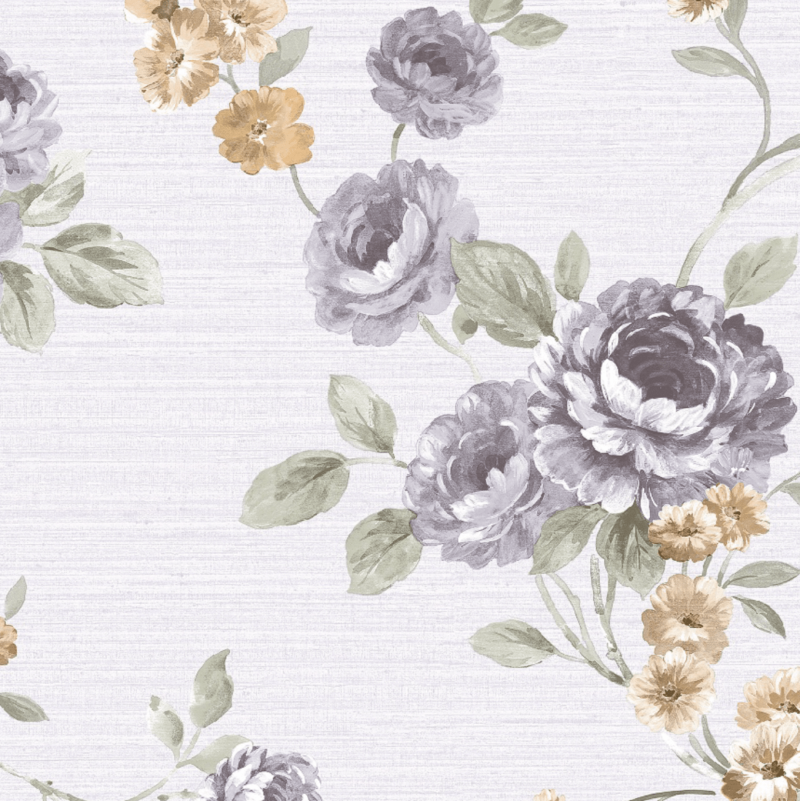 Papel tapiz Papel Tapiz Roses Gray - Decora Pro