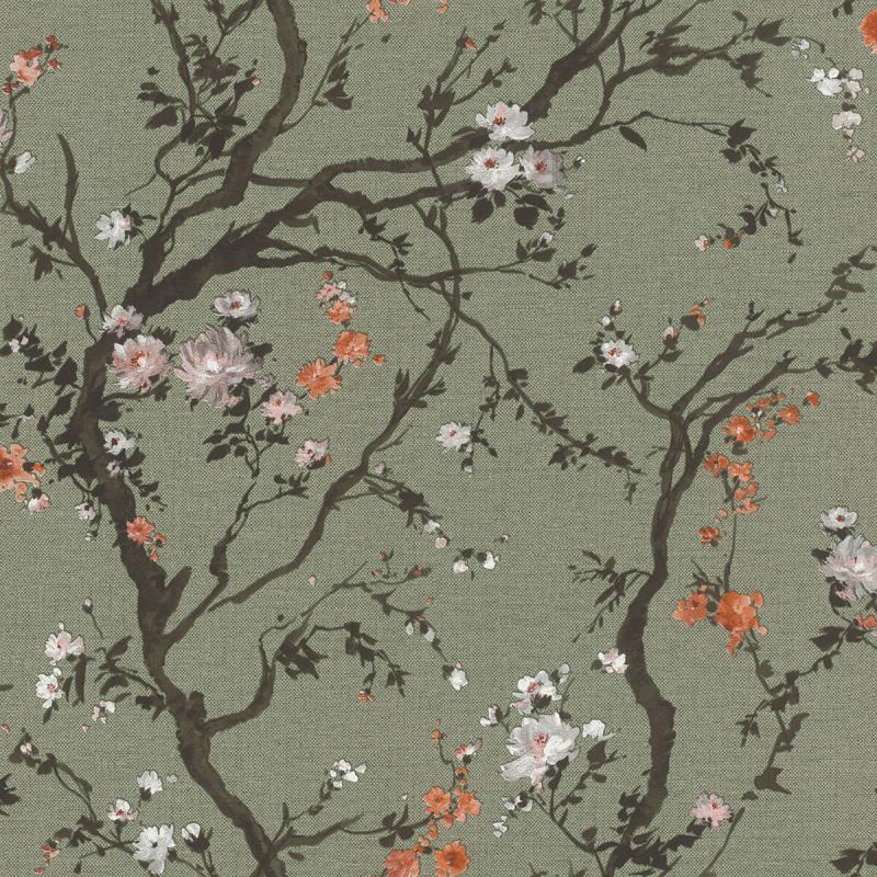 Papel tapiz Papel Tapiz Emil & Hugo Colección Sakura SAKURA COTTAGE GREEN 291253 - Decora Pro