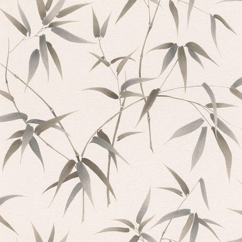 Papel tapiz Papel Tapiz Emil & Hugo Colección Sakura BAMBOO COTTON WHITE-GREIGE 291369 - Decora Pro