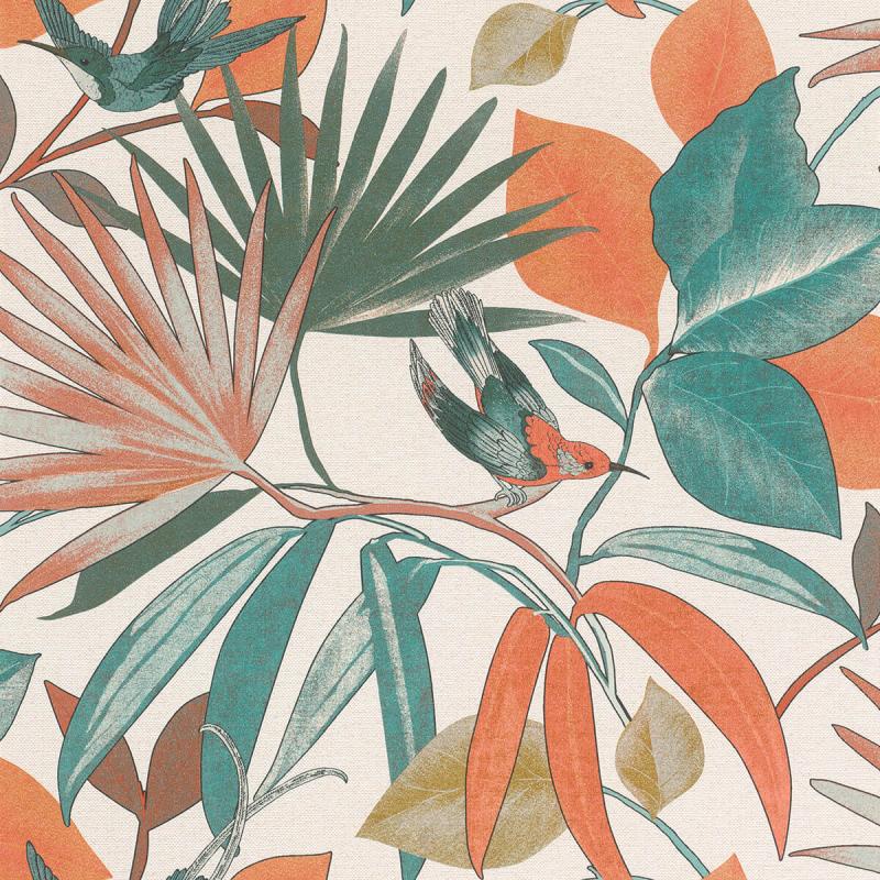 Papel tapiz Papel Tapiz Emil & Hugo Colección Sakura ELDORADO COTTON WHITE-MULTICOLORED 291499 - Decora Pro