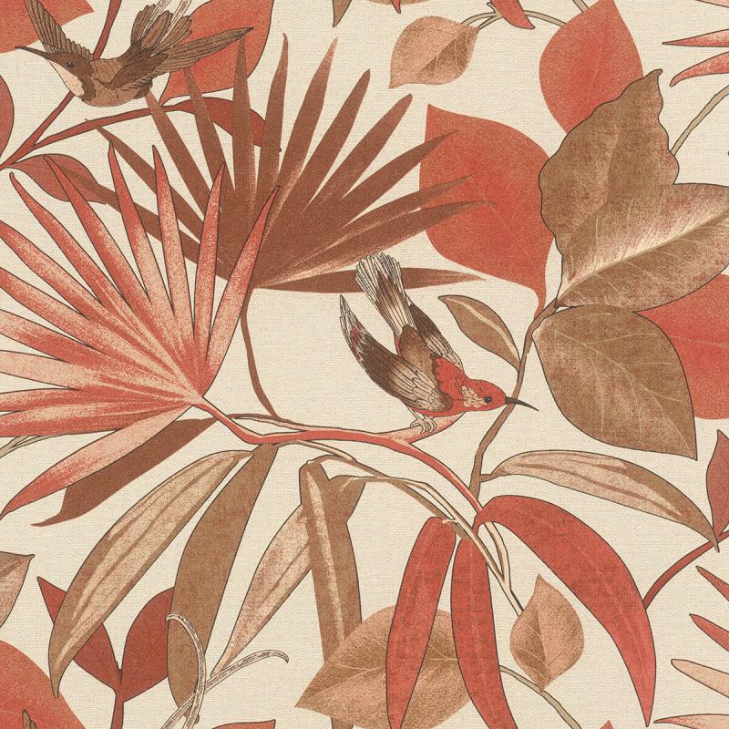 Papel tapiz Papel Tapiz Emil & Hugo Colección Sakura ELDORADO CARAMEL-STONE-RED 291505 - Decora Pro
