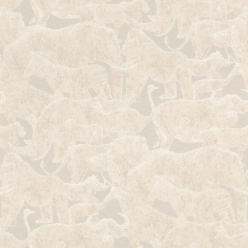 Papel tapiz Papel Tapiz Emil & Hugo Colección Sakura SAFARI COTTON WHITE-SAND 291574 - Decora Pro