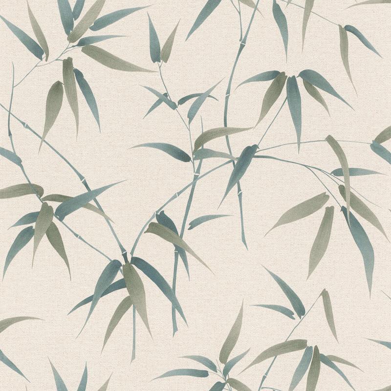 Papel tapiz Papel Tapiz Emil & Hugo Colección Sakura BAMBOO SAND-DEEP AQUA 292151 - Decora Pro